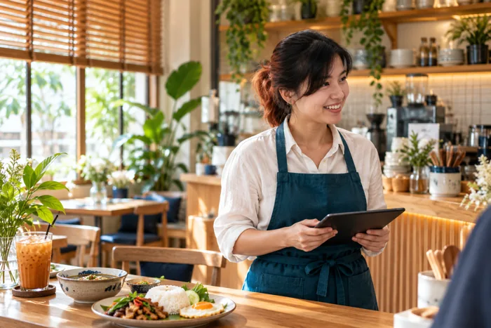 ภาพประกอบ AI เจ้าของร้านอาหารไทย